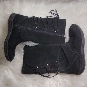 Harley Davidson suede boots black sz 8